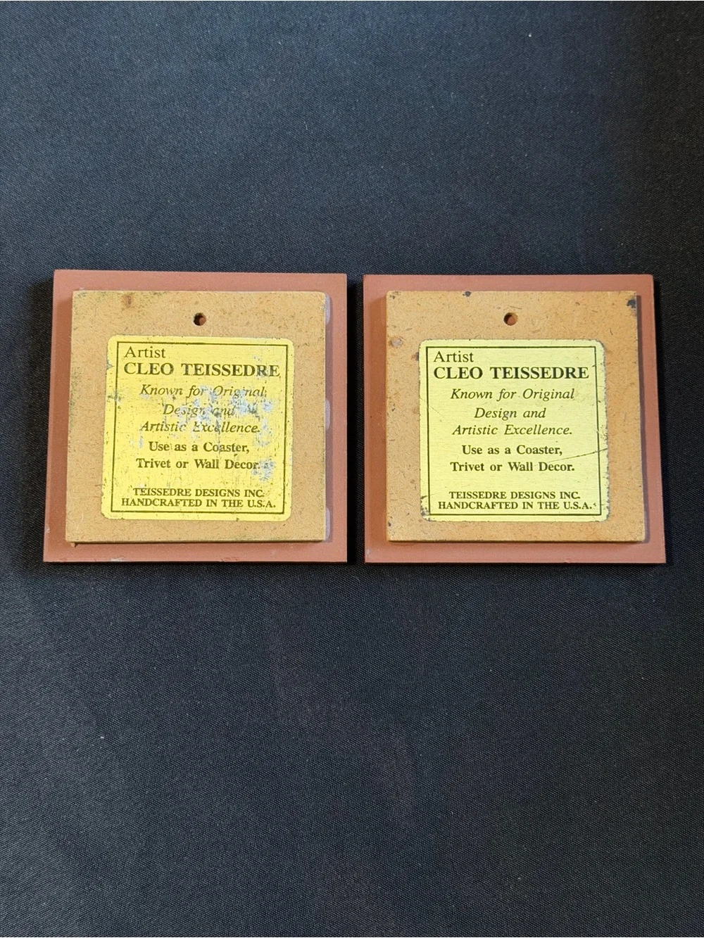 Vintage Cleo Teissedre Tile Art Set